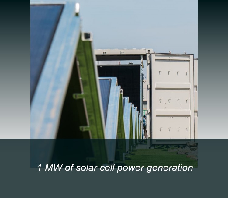 1 MW of solar cell power generation