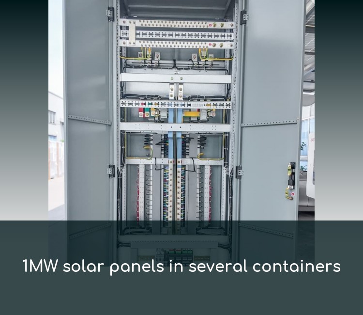 1MW solar panels in several containers