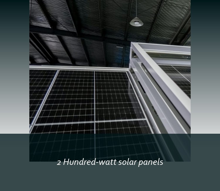 2 Hundred-watt solar panels