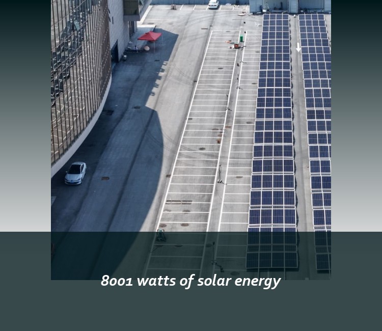 8001 watts of solar energy