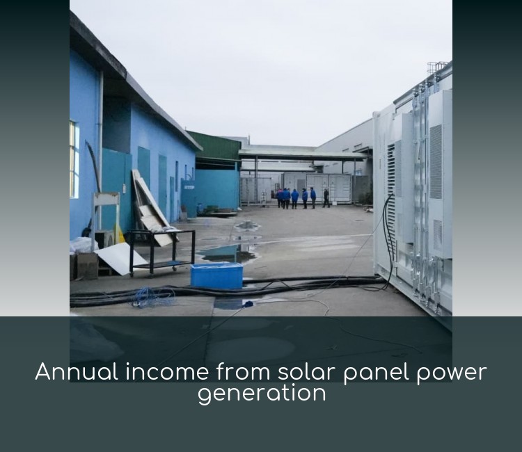 Annual income from solar panel power generation