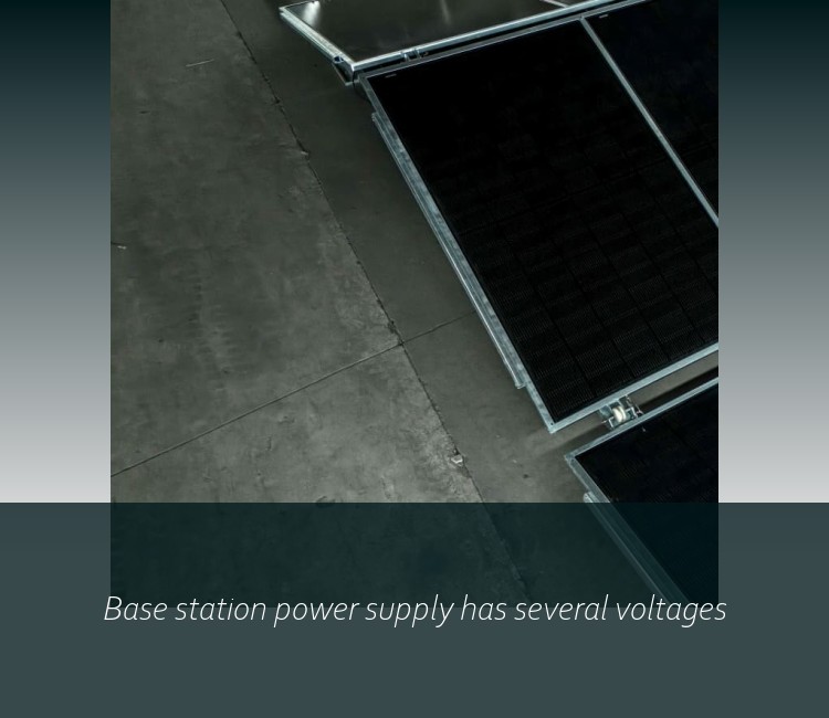 Base station power supply has several voltages