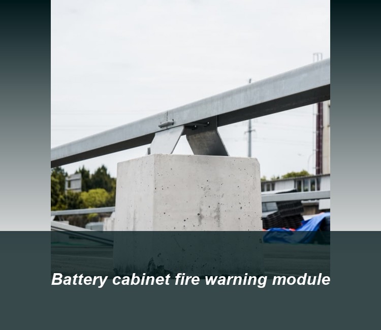 Battery cabinet fire warning module