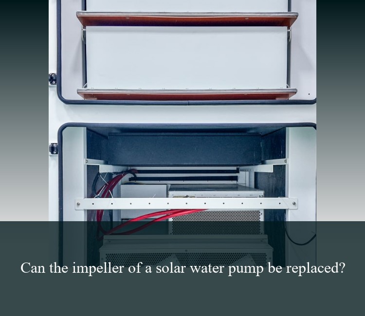 Can the impeller of a solar water pump be replaced?