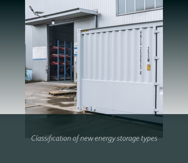 Classification of new energy storage types