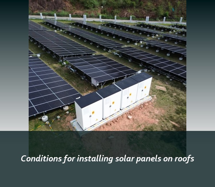 Conditions for installing solar panels on roofs