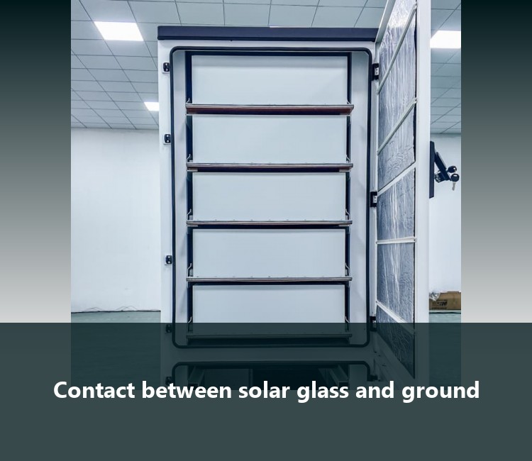 Contact between solar glass and ground