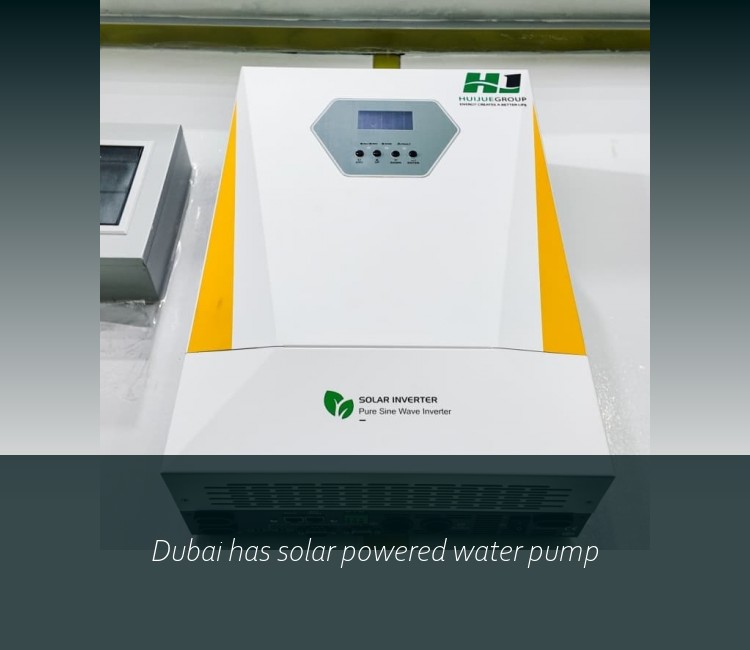 Dubai has solar powered water pump