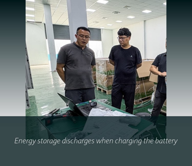 Energy storage discharges when charging the battery