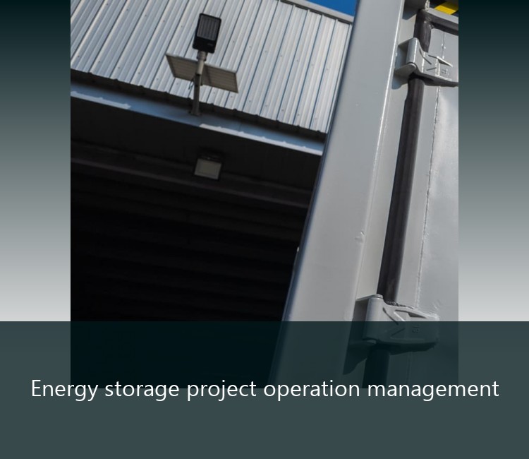 Energy storage project operation management