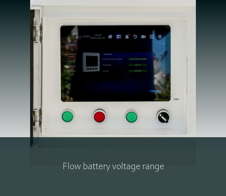 Flow battery voltage range