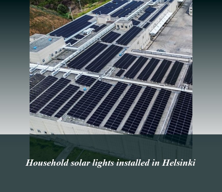 Household solar lights installed in Helsinki