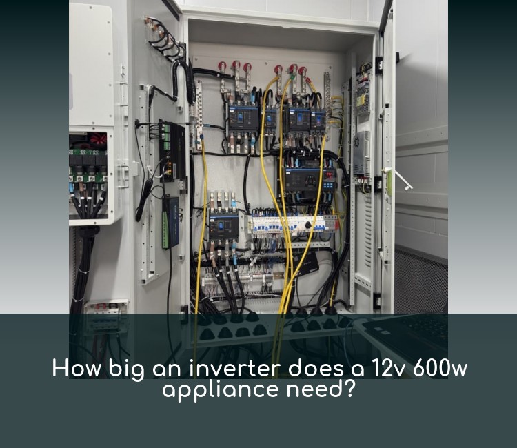 How big an inverter does a 12v 600w appliance need?