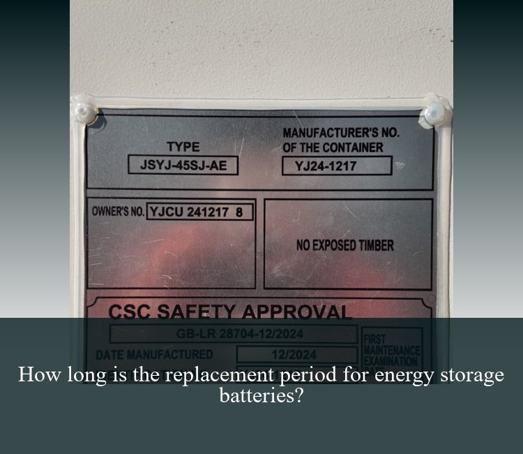 How long is the replacement period for energy storage batteries?