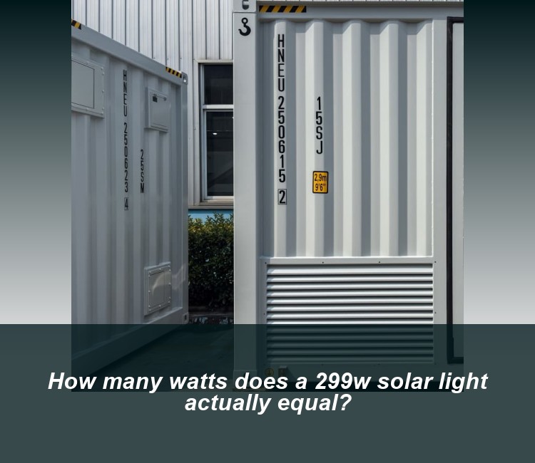 How many watts does a 299w solar light actually equal?
