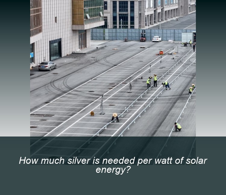 How much silver is needed per watt of solar energy?