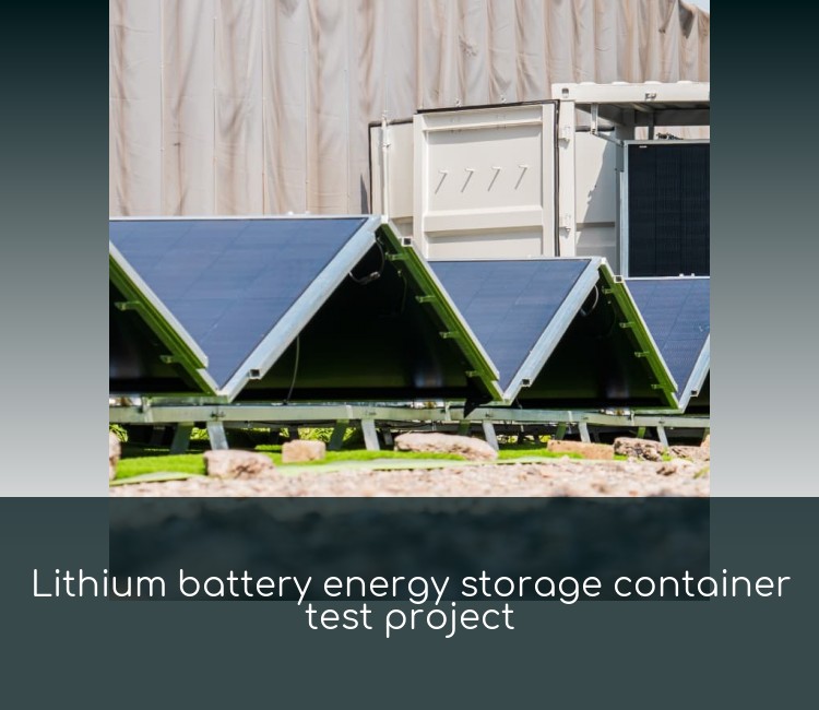 Lithium battery energy storage container test project