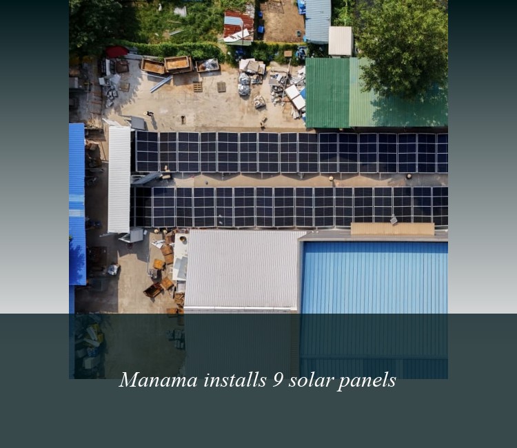 Manama installs 9 solar panels