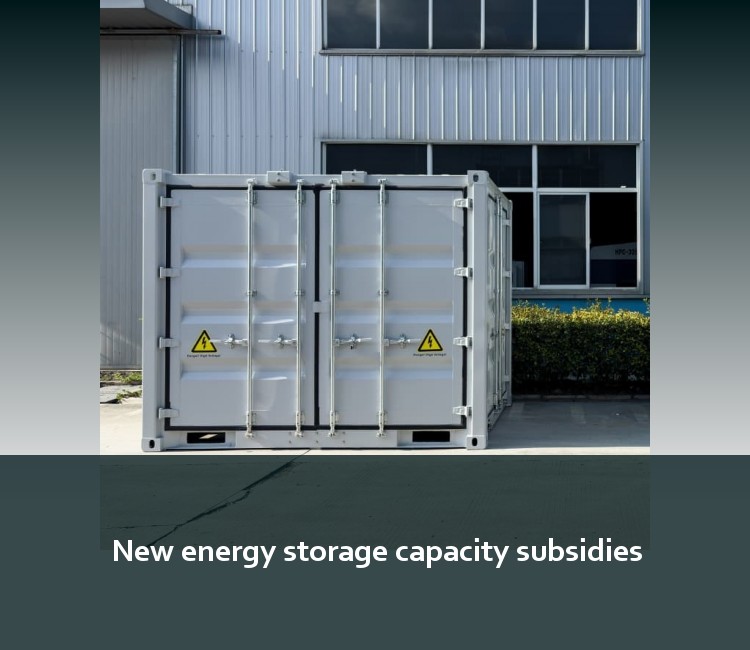 New energy storage capacity subsidies