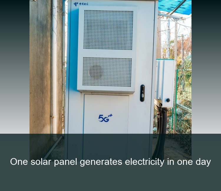 One solar panel generates electricity in one day