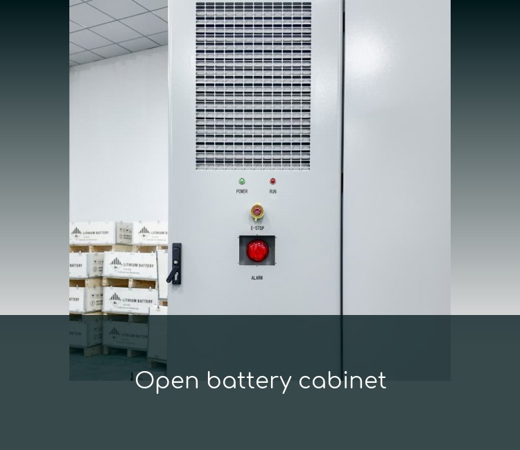 Open battery cabinet