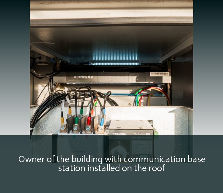 Owner of the building with communication base station installed on the roof