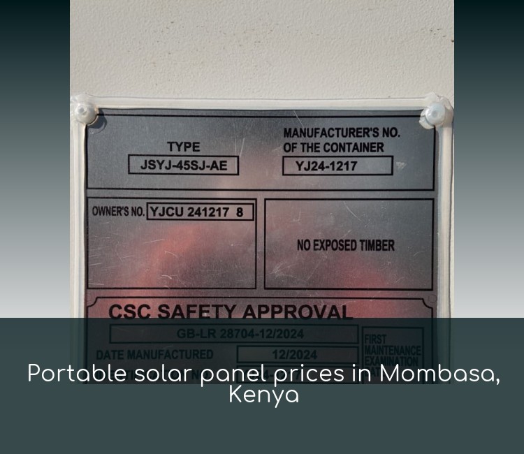 Portable solar panel prices in Mombasa, Kenya