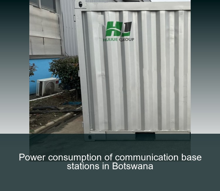 Power consumption of communication base stations in Botswana
