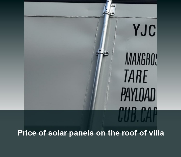 Price of solar panels on the roof of villa