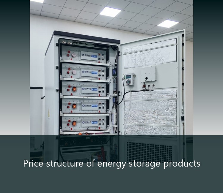 Price structure of energy storage products