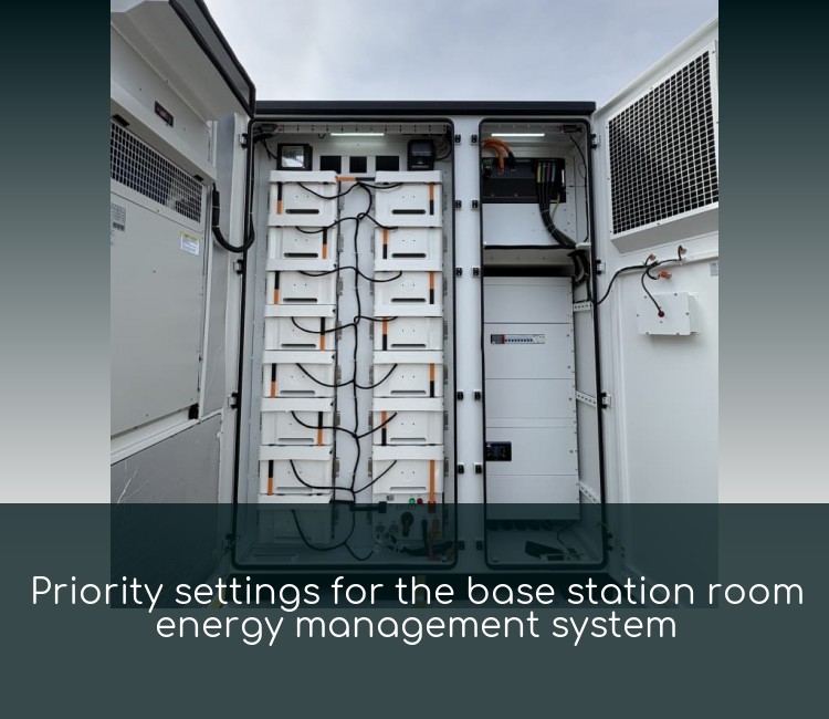 Priority settings for the base station room energy management system