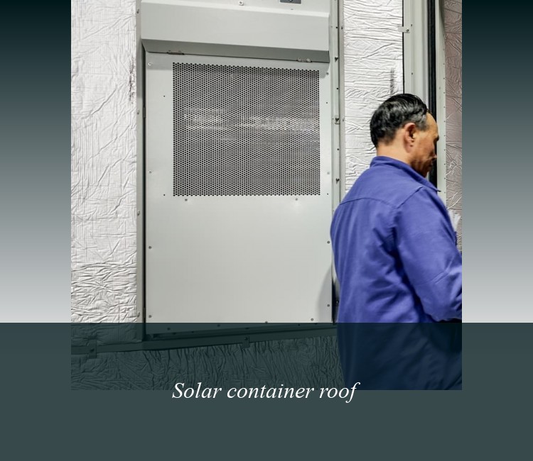 Solar container roof