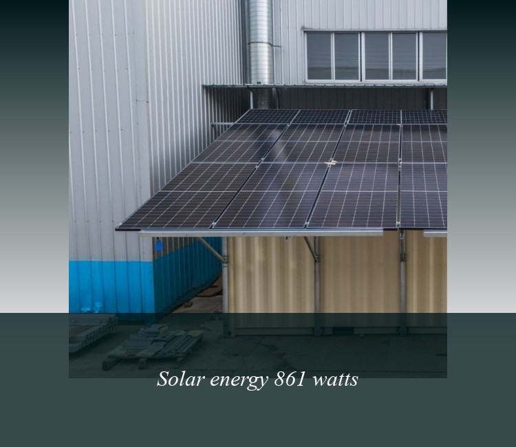 Solar energy 861 watts