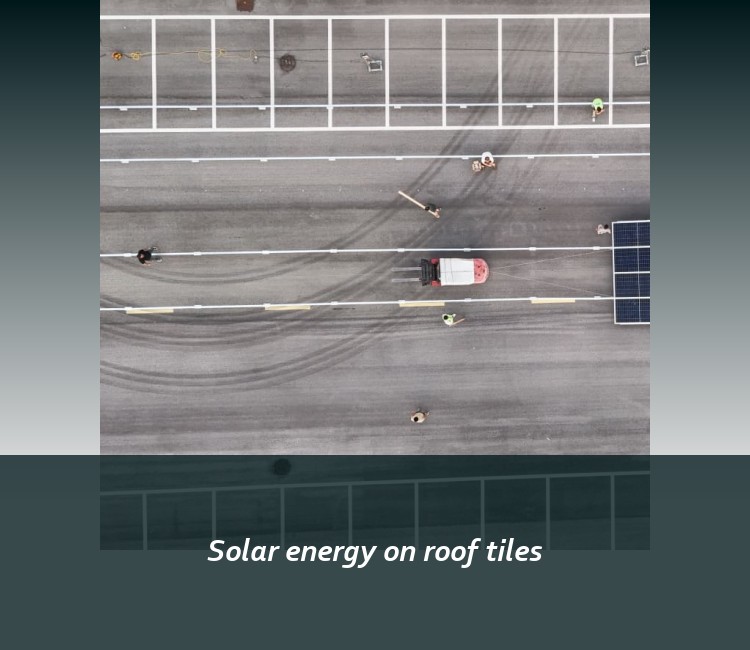 Solar energy on roof tiles