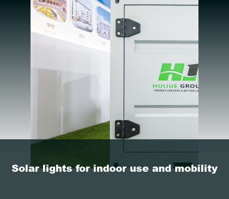 Solar lights for indoor use and mobility