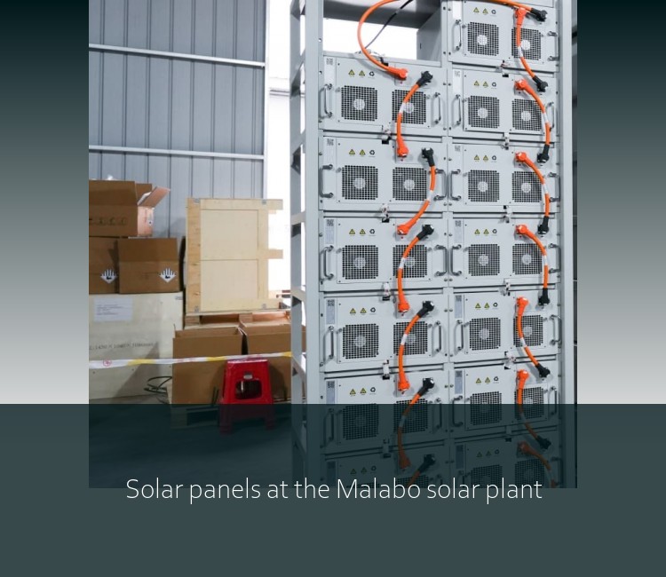 Solar panels at the Malabo solar plant