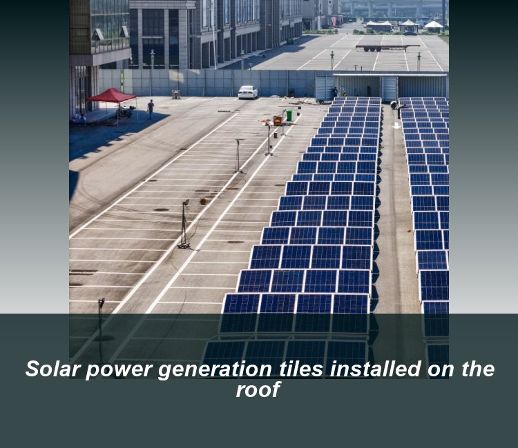 Solar power generation tiles installed on the roof