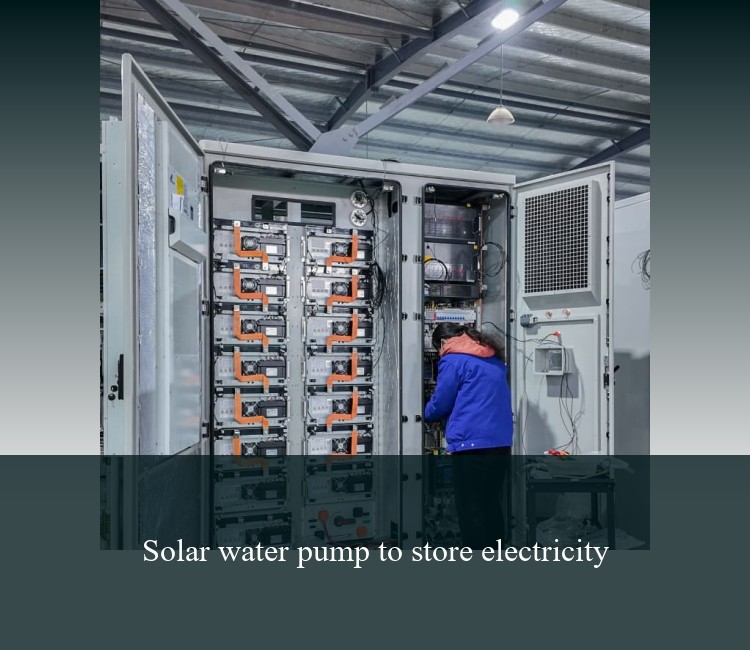 Solar water pump to store electricity