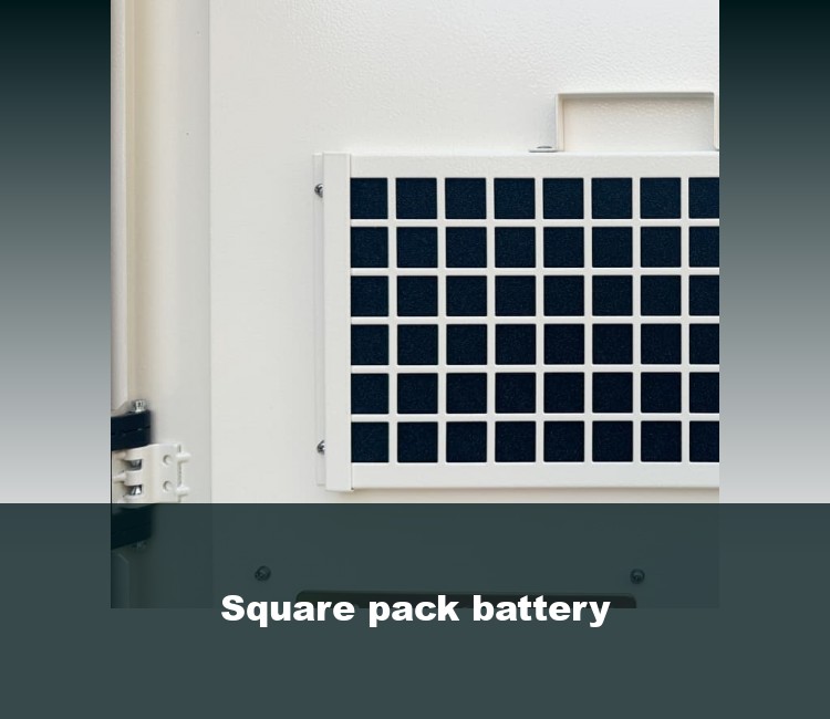 Square pack battery
