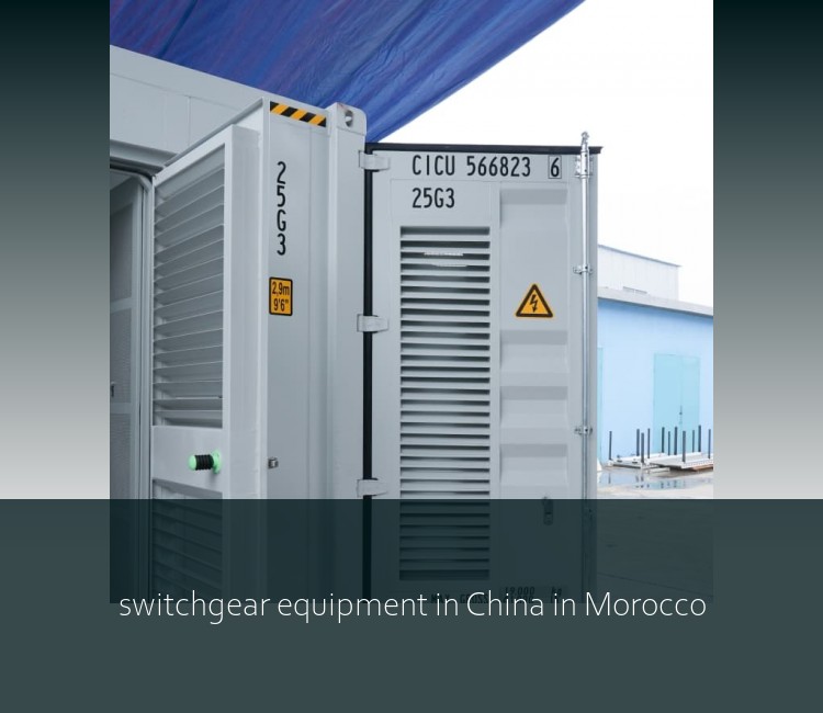 switchgear equipment in China in Morocco