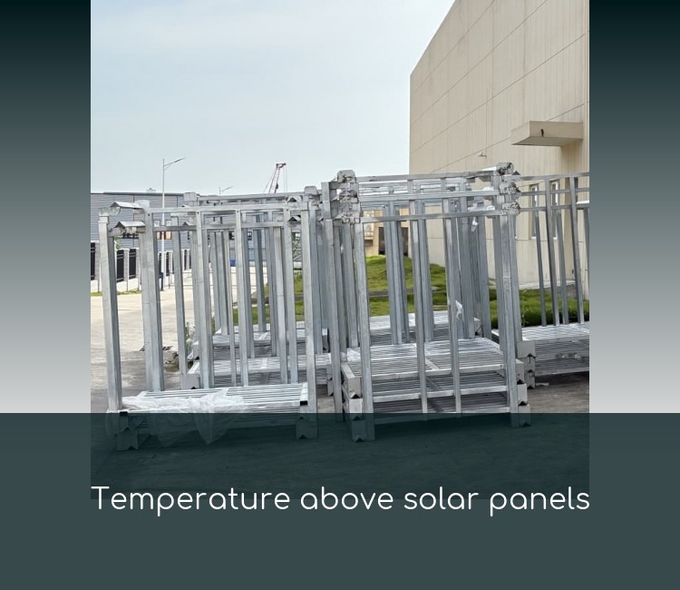 Temperature above solar panels