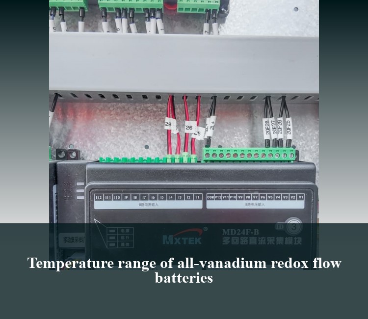 Temperature range of all-vanadium redox flow batteries