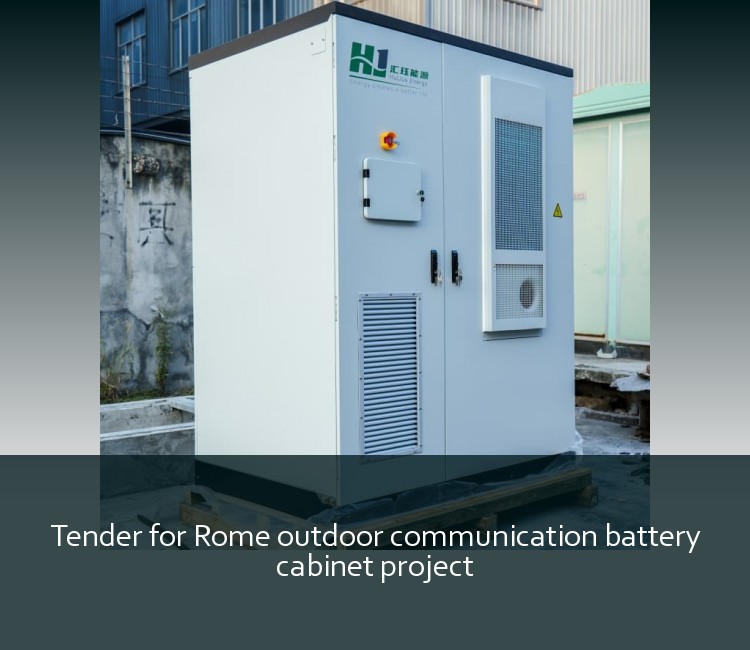 Tender for Rome outdoor communication battery cabinet project