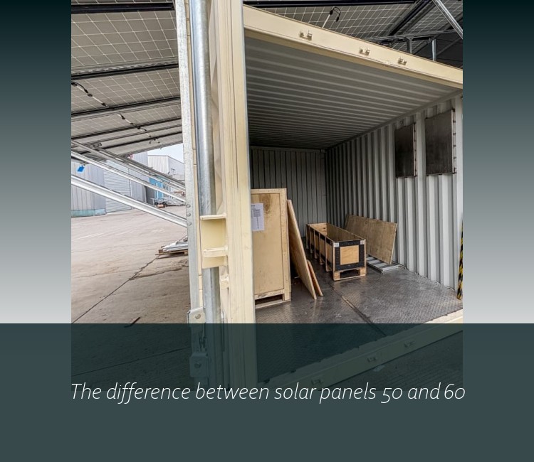 The difference between solar panels 50 and 60