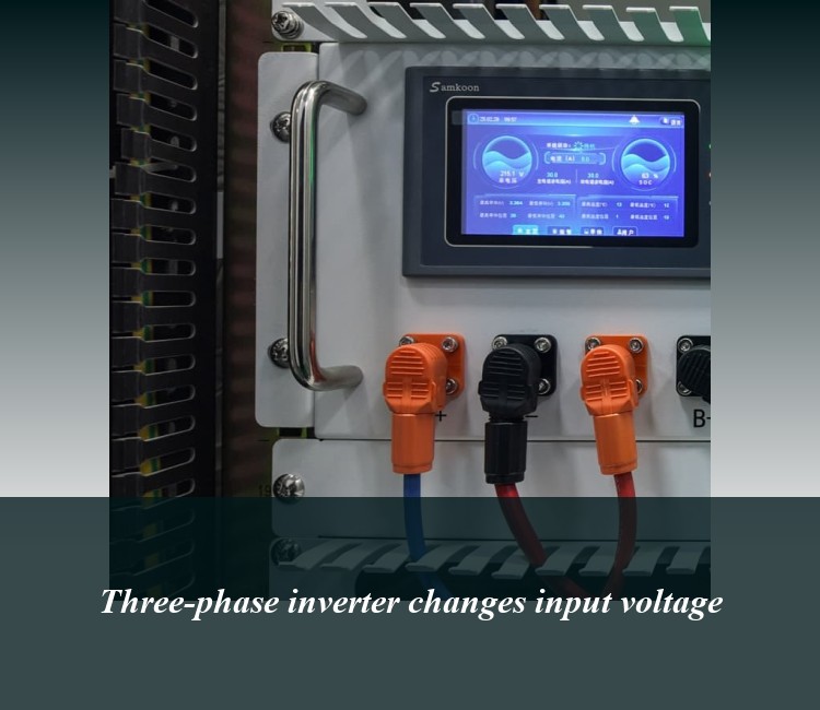 Three-phase inverter changes input voltage