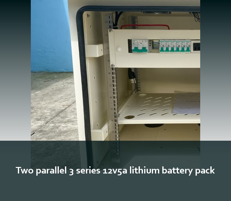 Two parallel 3 series 12v5a lithium battery pack