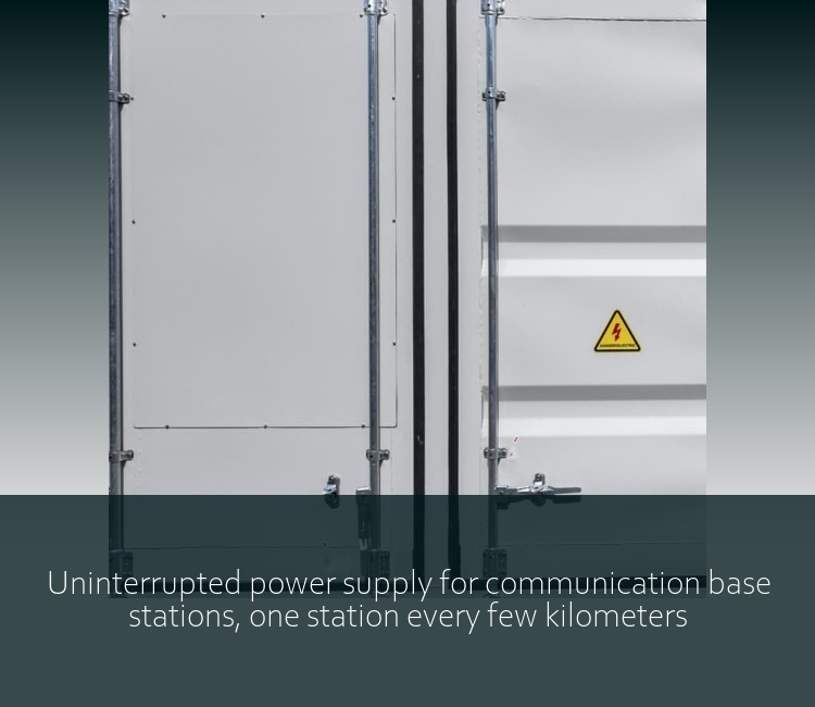 Uninterrupted power supply for communication base stations, one station every few kilometers