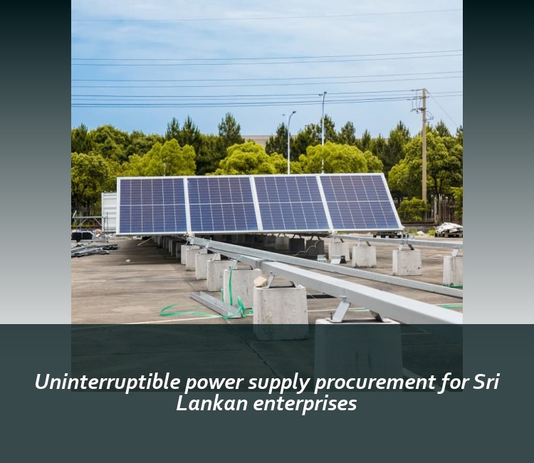 Uninterruptible power supply procurement for Sri Lankan enterprises