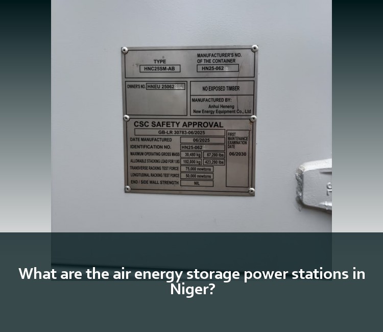 What are the air energy storage power stations in Niger?